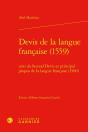 Devis De La Langue Française (1559) ; Second Devis Et Principal Propos De La Langue Française (1560) - Preview