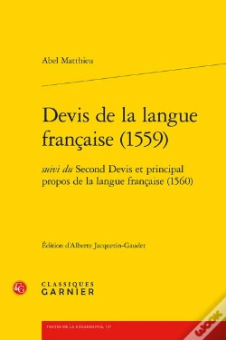 Capa do artigo Devis De La Langue Française (1559) ; Second Devis Et Principal Propos De La Langue Française (1560)