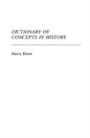 Dictionary Of Concepts In History