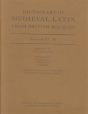 Dictionary Of Medieval Latin From British Sources: Fascicule Vi: M - Preview