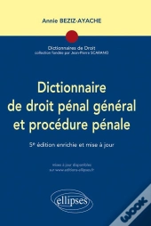 Dictionnaire De Droit Penal General & Procedure Penale 5eme Edition