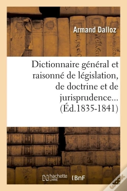 Capa do artigo Dictionnaire De Jurisprudence Edition 1835 1841