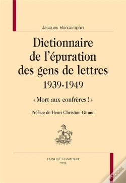 Capa do artigo Dictionnaire De L'Épuration Des Gens De Lettres, 1939-1949