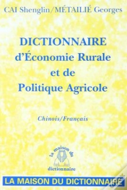 Capa do artigo Dictionnaire D'Economie Rurale Et Politique Agricole