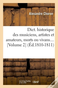 Capa do artigo Dictionnaire Des Musiciens V2 Edition 1810 1811