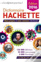 Dictionnaire Hachette ; France (Édition 2016)