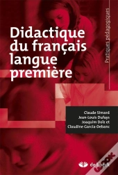 Didactique Du Francais Langue Premiere