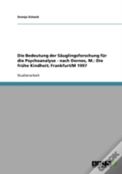 Capa do artigo Die Bedeutung Der Sauglingsforschung Fur Die Psychoanalyse - Nach Dornes, M.