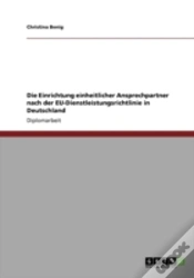 Capa do artigo Die Einrichtung Einheitlicher Ansprechpartner Nach Der Eu-Dienstleistungsrichtlinie In Deutschland