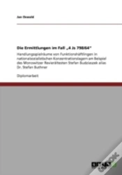 Capa do artigo Die Ermittlungen Im Fall Aã¢Â€Šâ¬Z4 Js 798/64aã¢Â€Šâ¬Ã…Â€Œ