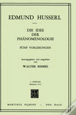 Capa do artigo Die Idee Der Phanomenologie