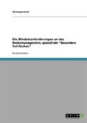 Die Mindestanforderungen An Das Risikomanagement, Speziell Der "Besondere Teil Risiken"