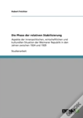 Die Phase Der Relativen Stabilisierung