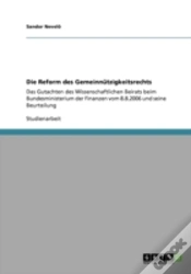 Capa do artigo Die Reform Des Gemeinnatzigkeitsrechts