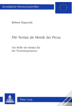 Capa do artigo Die Syntax Als Metrik Der Prosa