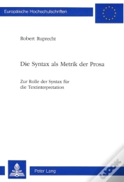 Capa do artigo Die Syntax Als Metrik Der Prosa