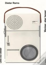 Dieter Rams Weniger Aber Besser /Anglais/Allemand
