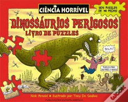 Capa do artigo Dinossaurios Perigosos - Livro de Puzzles