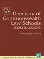 Directory Of Commonwealth Law Schools 2003-2004 - Preview