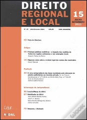 Capa do artigo Direito Regional e Local N.º 15