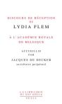Discours De Réception De Lydia Flem À L'Académie Royale De Belgique - Preview