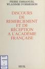 Discours De Remerciement Et De Reception A L'Academie Francaise - Preview