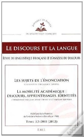 Discours Et La Langue 3.2 Les Sujets De L'Enonciation