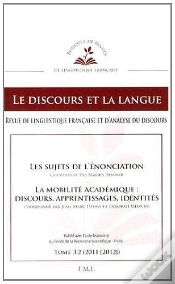 Capa do artigo Discours Et La Langue 3.2 Les Sujets De L
