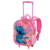 Capa do artigo Disney Lilo e Stitch Cute Mochila 3D com Rodas Pequena, Rosa