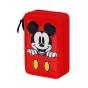 Disney Mickey Mouse Red Estojo para Lápis Completo Triplo, Vermelha - Preview