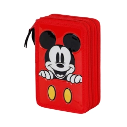 Capa do artigo Disney Mickey Mouse Red Estojo para Lápis Completo Triplo, Vermelha