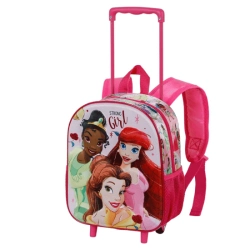 Capa do artigo Disney Princesa Strong Mochila 3D com Rodas Pequena, Rosa