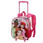 Disney Princesa Strong Mochila 3D com Rodas Pequena, Rosa - Preview