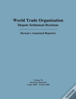 Capa do artigo Dispute Settlement Decisions: Bernan Annotated Reporter