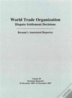 Capa do artigo Dispute Settlement Decisions: Bernan'S Annotated Reporter