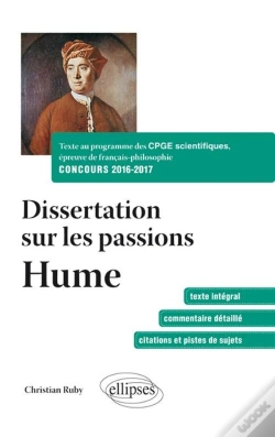 Capa do artigo Dissertation Sur Les Passions ; Hume ; Texte Au Programme Des Cpge Scientifiques ; Concours 2016-2017
