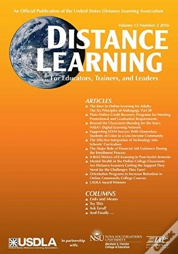 Capa do artigo Distance Learning Vol 13 Issue 2