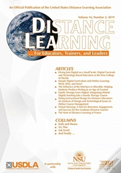 Capa do artigo Distance Learning Vol 16 Issue 2
