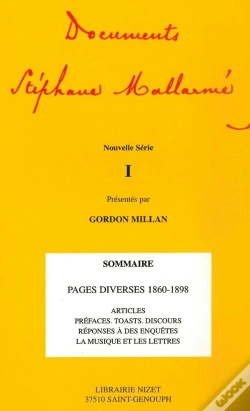 Capa do artigo Documents Stéphane Mallarmé ; Nouvelle Série Tome 1