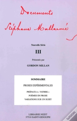 Capa do artigo Documents Stéphane Mallarmé ; Nouvelle Série Tome 3