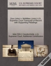 Capa do artigo Doe (John) V. Mcmillan (John) U.S. Supreme Court Transcript Of Record With Supporting Pleadings