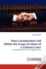 Capa do artigo Does Consideration Fall Within The Scope Of Intent Of A Contract Law?