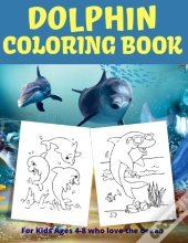 Dolphin Coloring Book For Kids Ages 4-8