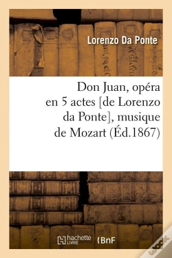 Capa do artigo Don Juan Opera En 5 Actes Edition 1867