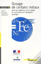 Dosage De Certains Metaux Dans Les Sediments Et La Matiere En Suspension Par Absorption Atomique