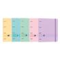 Dossier escolar A4 com recarga pautada Oxford Live&go lombada estreita 4 argolas cores pastel sortido - Preview