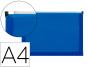Dossier Liderpapel A4 com Fecho Zip Azul Translúcido (10 Unidades) - Preview