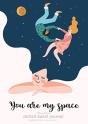 Dotted Bullet Journal - You Are My Space - Preview