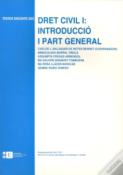 Capa do artigo Dret Civil I: Introducció I Part General