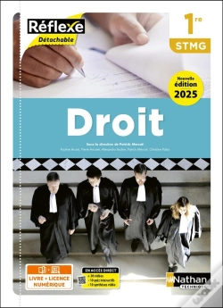 Capa do artigo Droit - 1re Stmg - Coll. Réflexe - Éd. 2025 - Livre + Licence